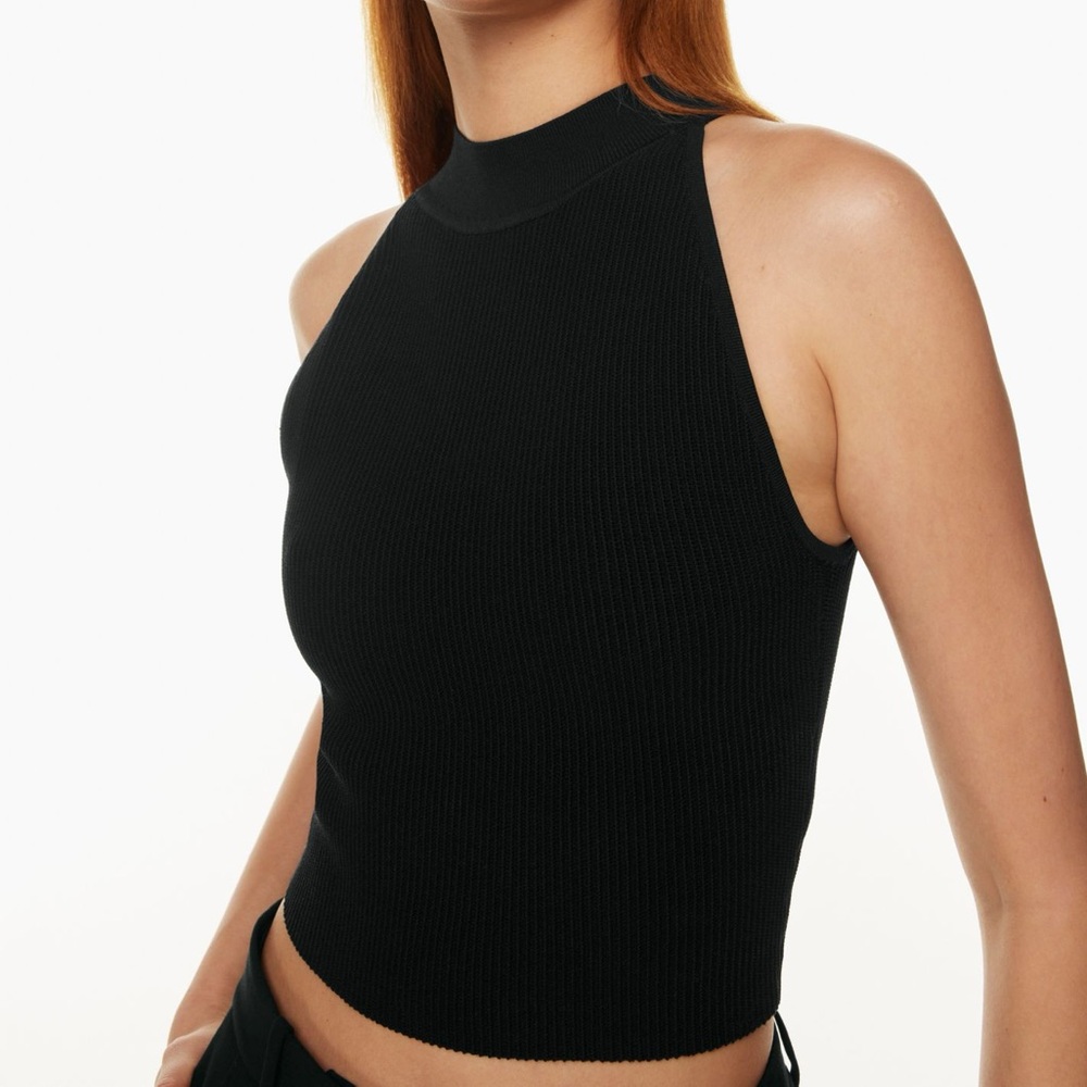 Aritzia Babaton Sculpt Knit Mockneck Halter Top XS